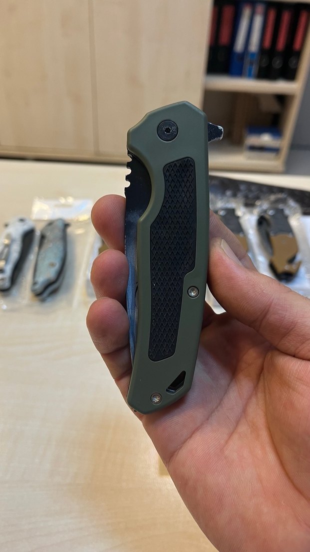 Geyik Figürlü Katlanır Bıçak - Haki - Görsel 3