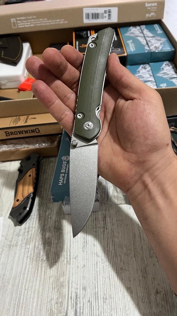 Haps bugs Katlanabilir Bıçak - Haki Renk - Görsel 3