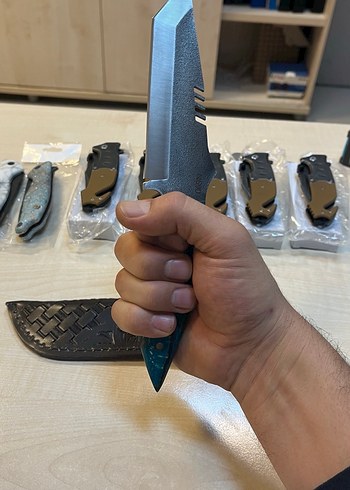 N690 stabilize kabze avcı bıçağı köpek balığı - Görsel 4