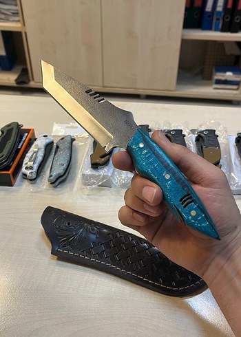 N690 stabilize kabze avcı bıçağı köpek balığı - Görsel 9