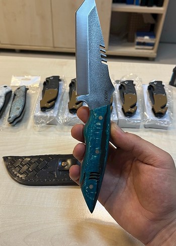 N690 stabilize kabze avcı bıçağı köpek balığı - Görsel 2