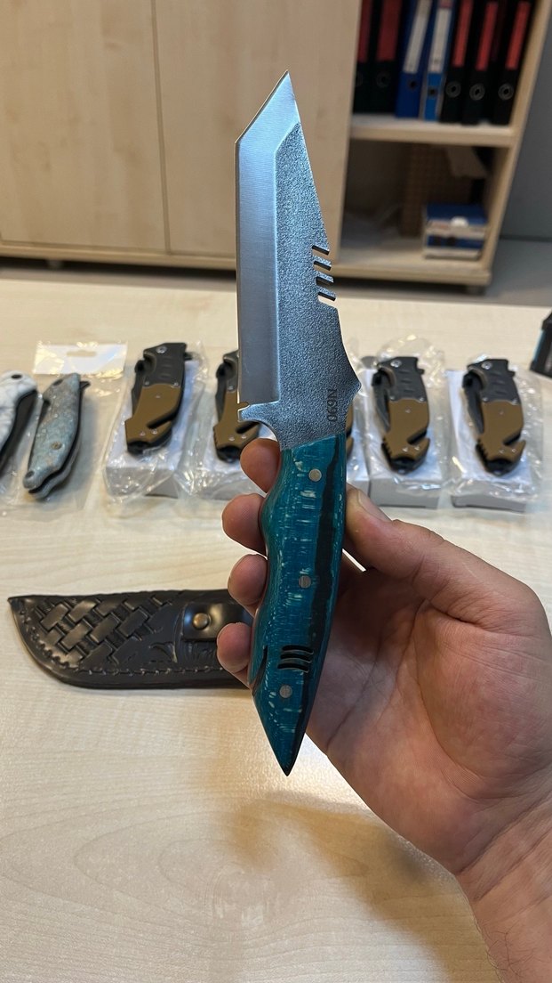 N690 stabilize kabze avcı bıçağı köpek balığı - Görsel 2