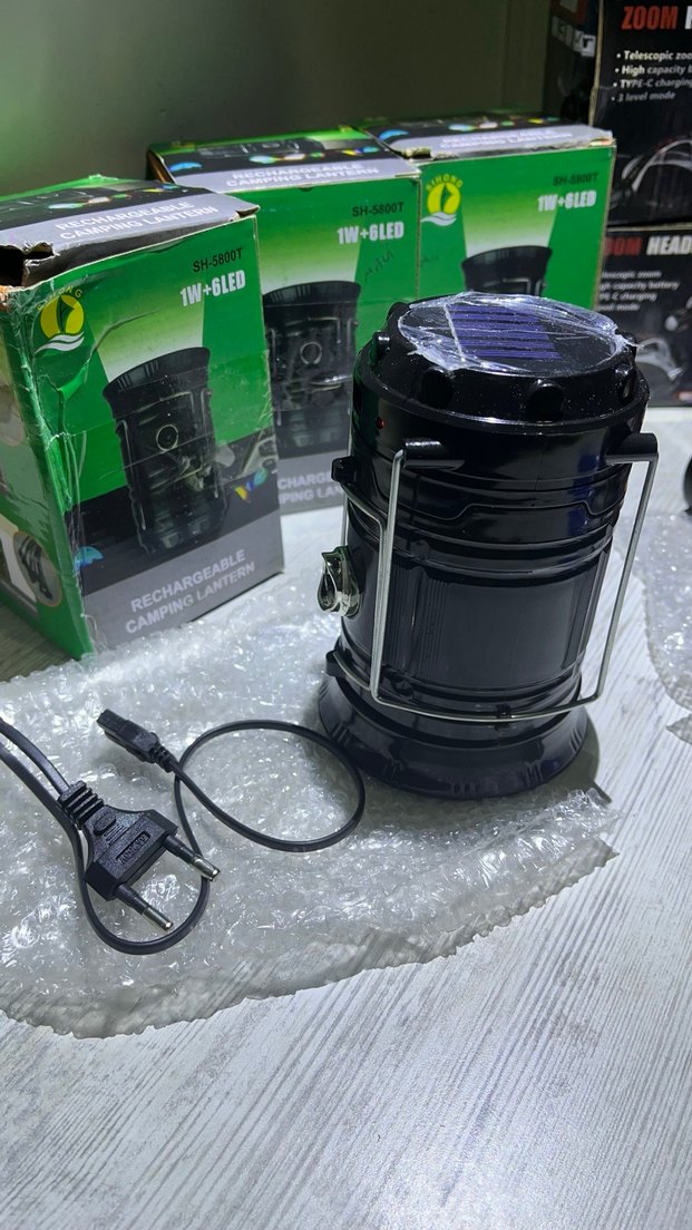 Şarjlı Siyah Kamp Feneri - Görsel 3