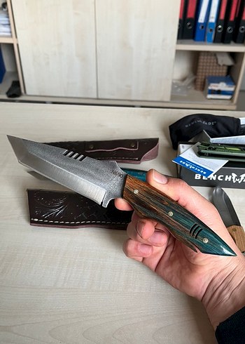 N690 çelik stabilize kabza avcı kampçı bıçağı - Görsel 5