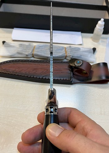 Paslanmaz damascus avcı bıçağı koleksiyonluk - Görsel 9