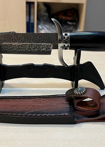 Paslanmaz damascus avcı bıçağı koleksiyonluk - Görsel 7