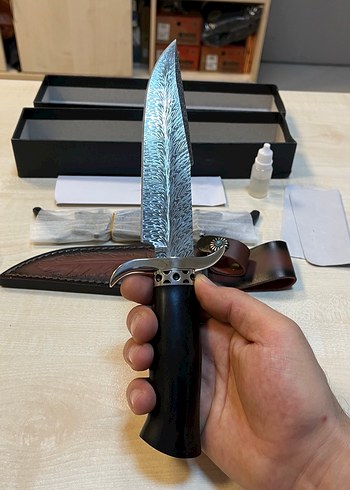 Paslanmaz damascus avcı bıçağı koleksiyonluk - Görsel 4