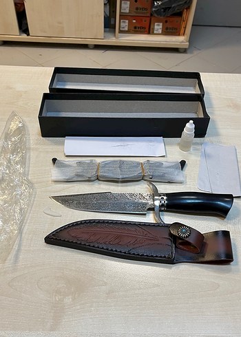 Paslanmaz damascus avcı bıçağı koleksiyonluk - Görsel 2