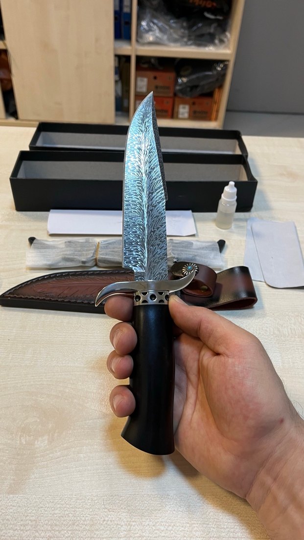 Paslanmaz damascus avcı bıçağı koleksiyonluk - Görsel 4