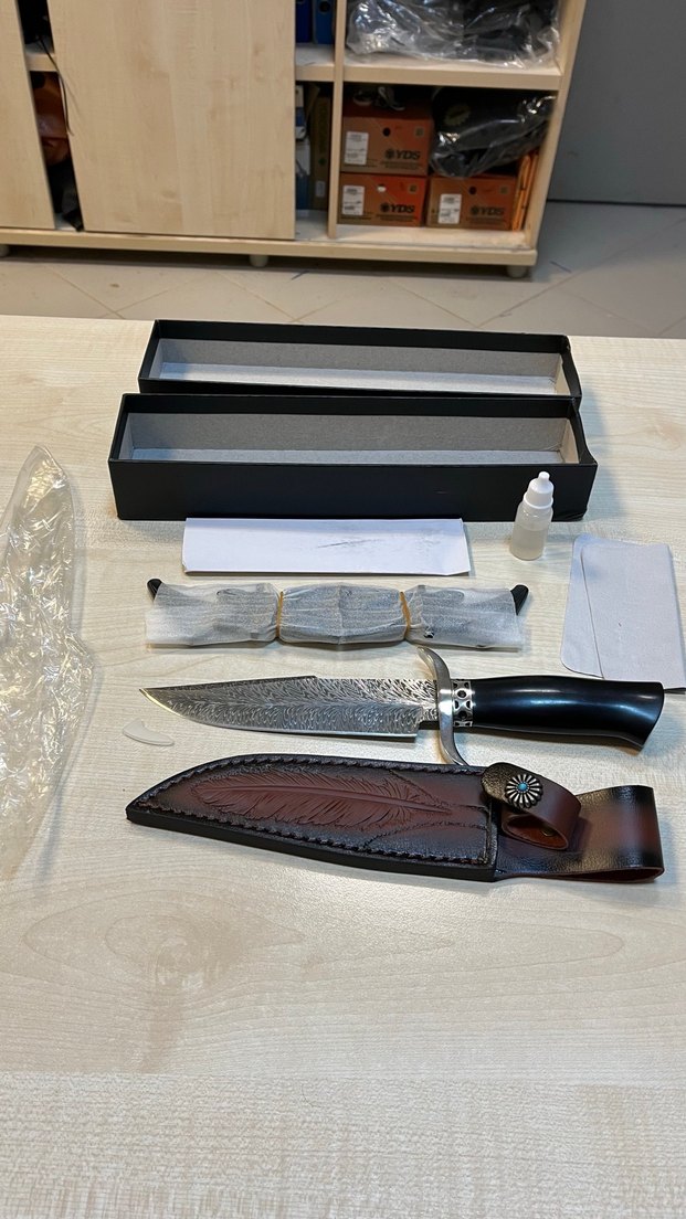 Paslanmaz damascus avcı bıçağı koleksiyonluk - Görsel 2