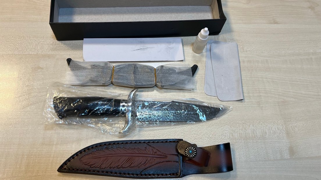 Paslanmaz damascus avcı bıçağı koleksiyonluk - Görsel 3