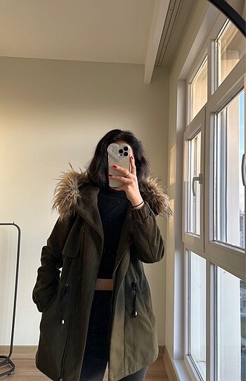 Haki Kaşe Parka