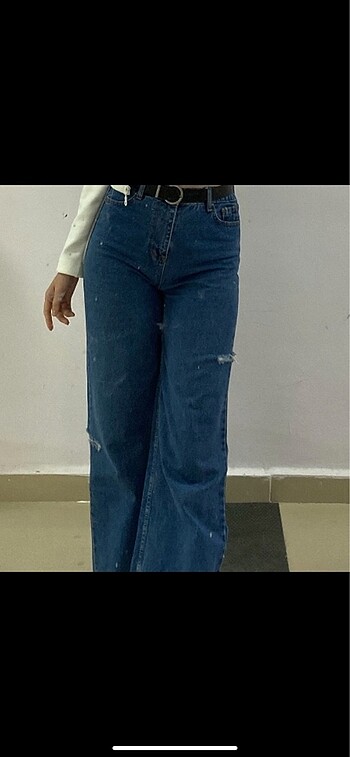 Kot yırtmaçlı pantalon