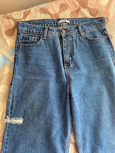m Beden lacivert Renk Kot yırtmaçlı pantalon