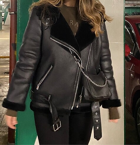 Zara Zara Kadın Biker Mont