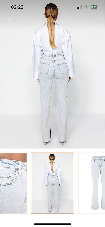 Yüksek bel flare jean