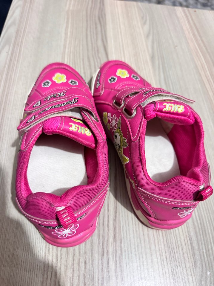 Kız Çocuk Pembe Baskılı Spor Ayakkabı - Görsel 3