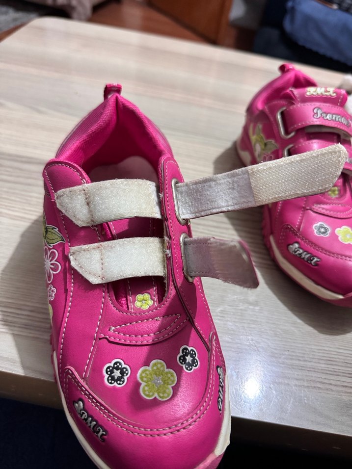 Kız Çocuk Pembe Baskılı Spor Ayakkabı - Görsel 4