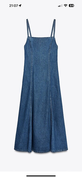 Zara askılı elbise