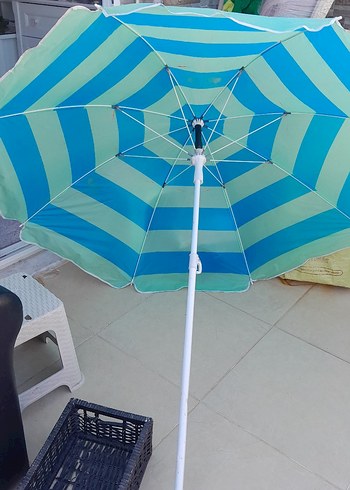Bohem Mavi Çizgili plaj Şemsiye