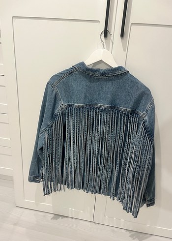 m Beden mavi Renk Mavi Kadın Denim Kot Ceket