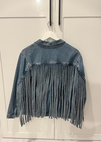m Beden Mavi Kadın Denim Kot Ceket