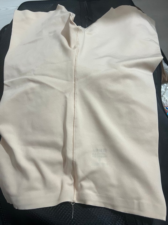 Beyaz Beli Lastikli Hamile Midi Şort - Görsel 2