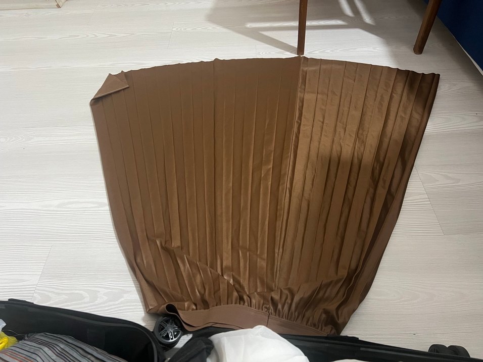 Kadın Bej Piliseli Uzun Etek - Görsel 2