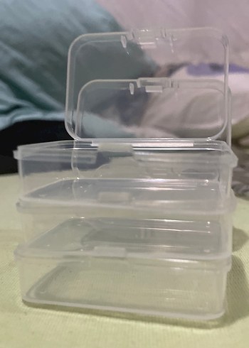 Şeffaf 3 adet plastik kutu - Görsel 2