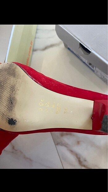 36 Beden kırmızı Renk Kırmızı Süet stiletto topuklu ayakkabı 36 numara