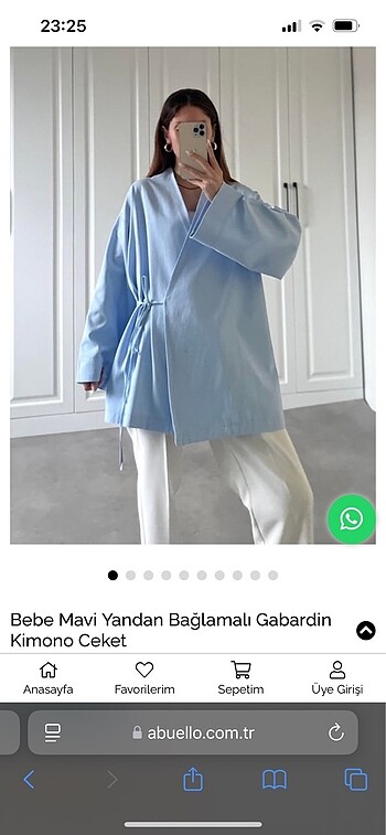 Bebe mavisi kimono