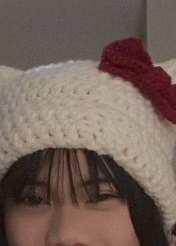 Kadın Örgü Beyaz Bere - Görsel 3