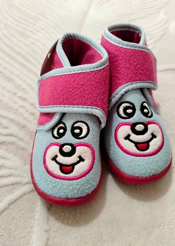 Renkli Nakışlı Kız Çocuk Sıcak Terlik - Görsel 2