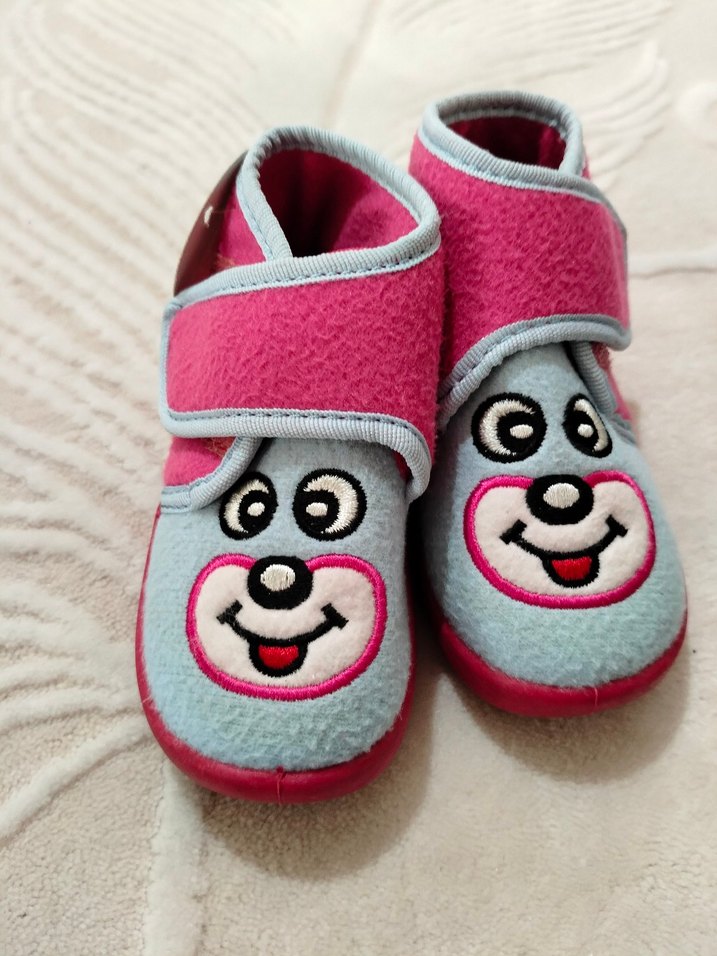 Renkli Nakışlı Kız Çocuk Sıcak Terlik - Görsel 2