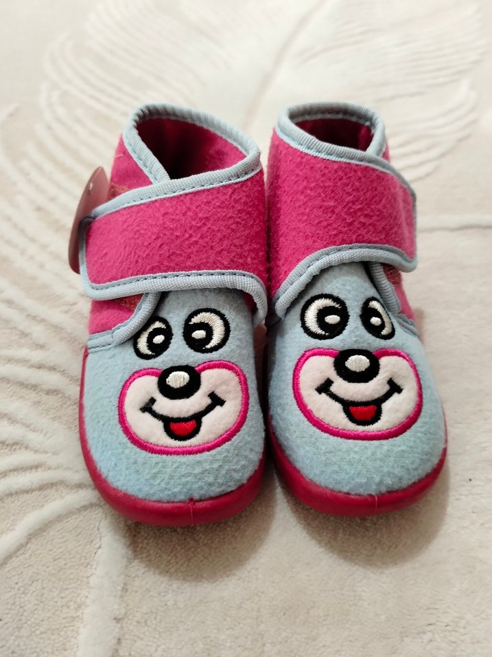 Renkli Nakışlı Kız Çocuk Sıcak Terlik - Görsel 4