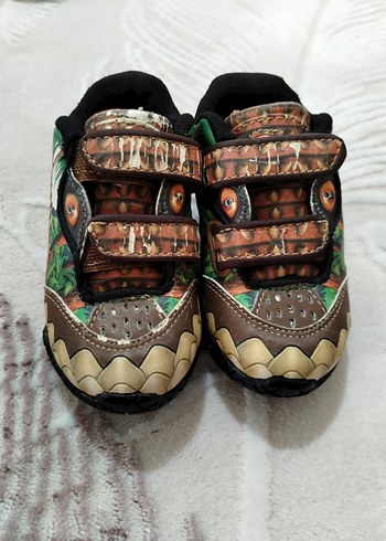 Erkek Çocuk Renkli dinozor Desenli Spor Ayakkabı ışıklı - Görsel 2