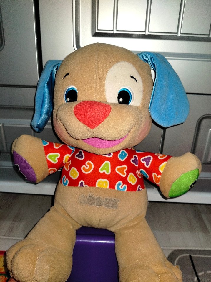 Renkli Eğitici Peluş Köpek Oyuncak - Görsel 2