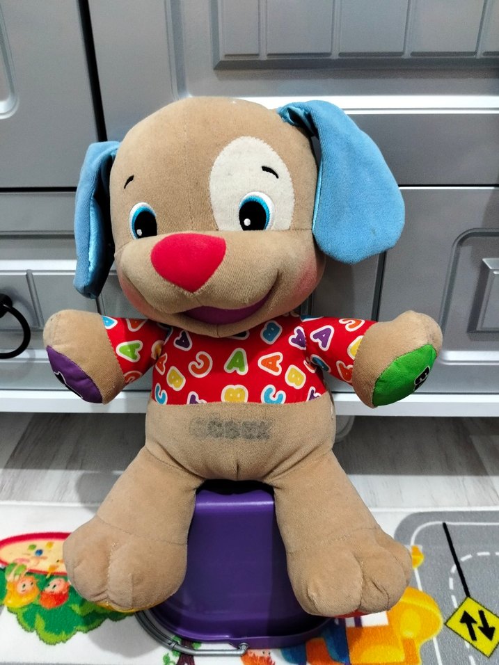 Renkli Eğitici Peluş Köpek Oyuncak - Görsel 3