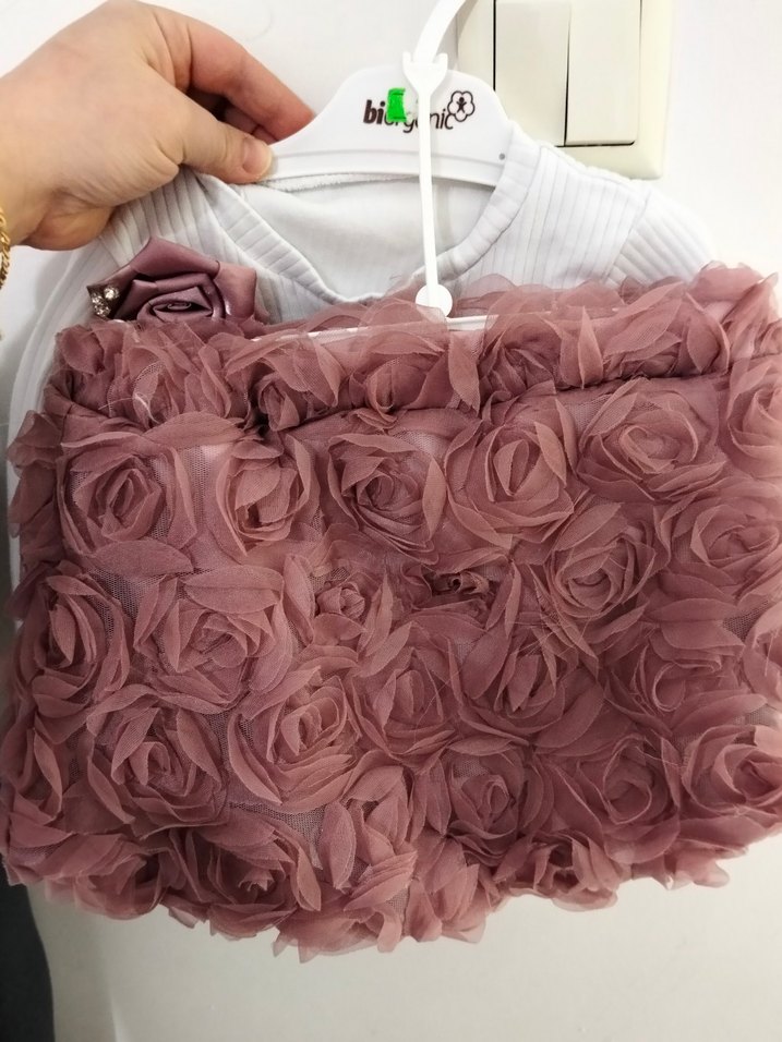 Uzun Kollu Pembe Fırfırlı Bebek Body - Görsel 2