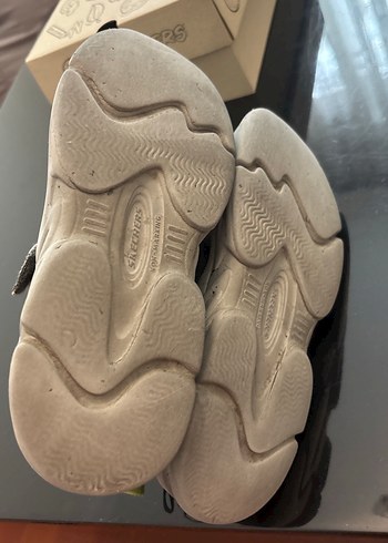 34 Beden siyah Renk Gri Erkek Çocuk Skechers Spor Ayakkabı Velcro