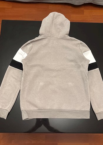 LC Waikiki Gri Kapüşonlu Baskılı Erkek Sweatshirt