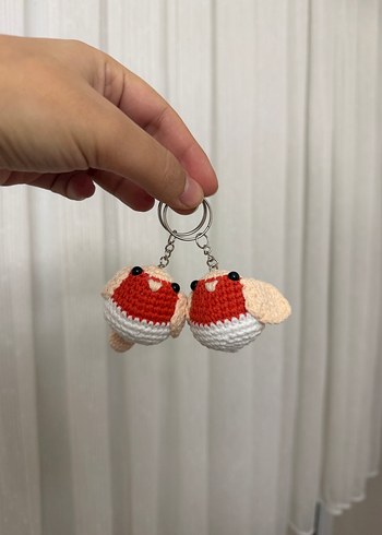 Renkli Örgü Kuş Anahtarlık - Görsel 2