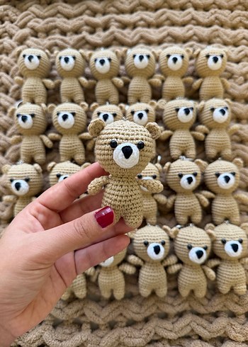 Örgü Kahverengi Ayıcık Anahtarlık - Görsel 3