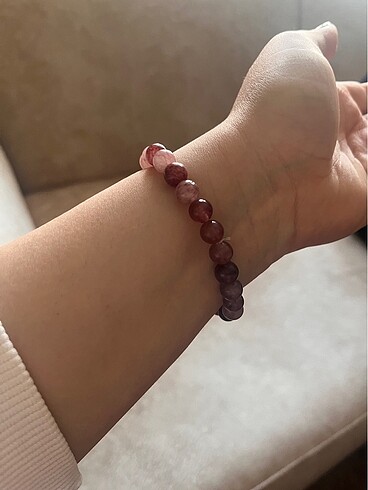 Tasarımcı Pembe Kuvars Bileklik Kaliteli Doğal Taş Bileklikler