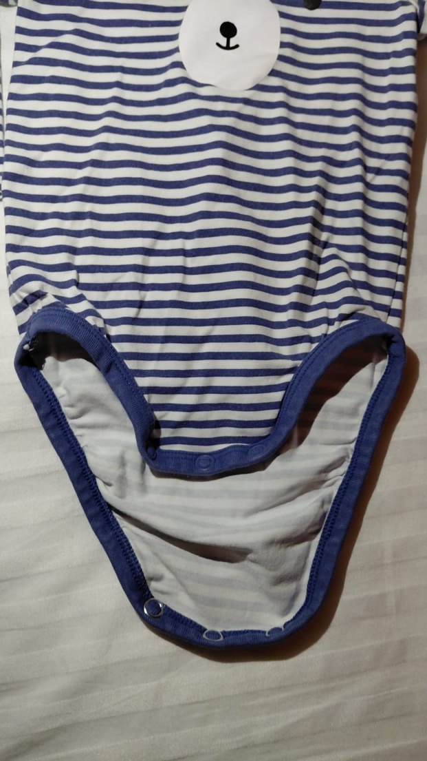 Uzun Kollu Mavi Bebek Body - Görsel 3