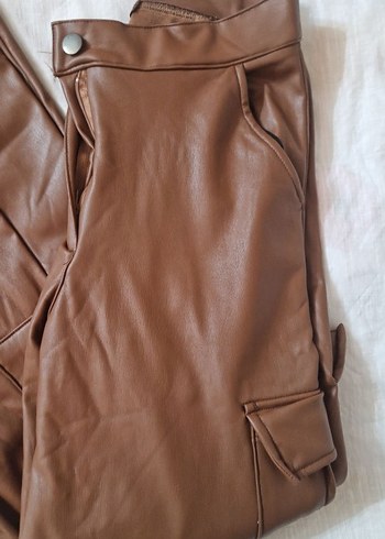 Kadın Taba Deri Pantolon - Görsel 5