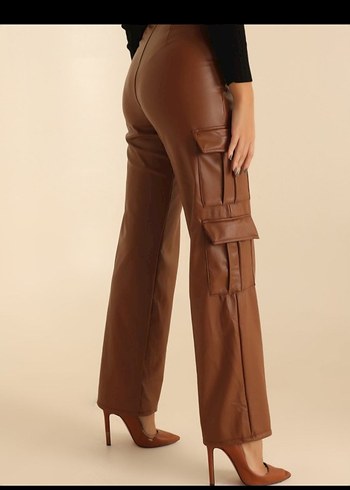 Kadın Taba Deri Pantolon - Görsel 2