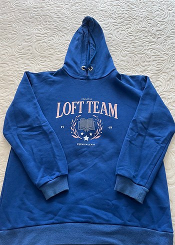 Kadın Mavi Kapüşonlu Sweatshirt - LOFTTEAM
