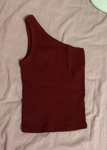 Diğer Bordo Tek Omuzlu bluz