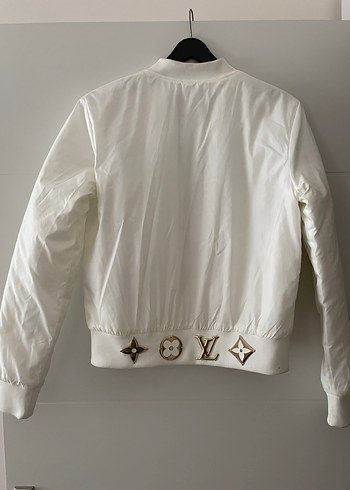 Beyaz Fermuarlı Kadın Ceket - Görsel 4